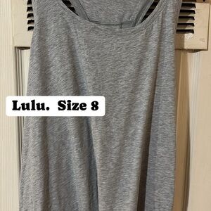 Lululemon Athletica Gray racerback  top size 8/med